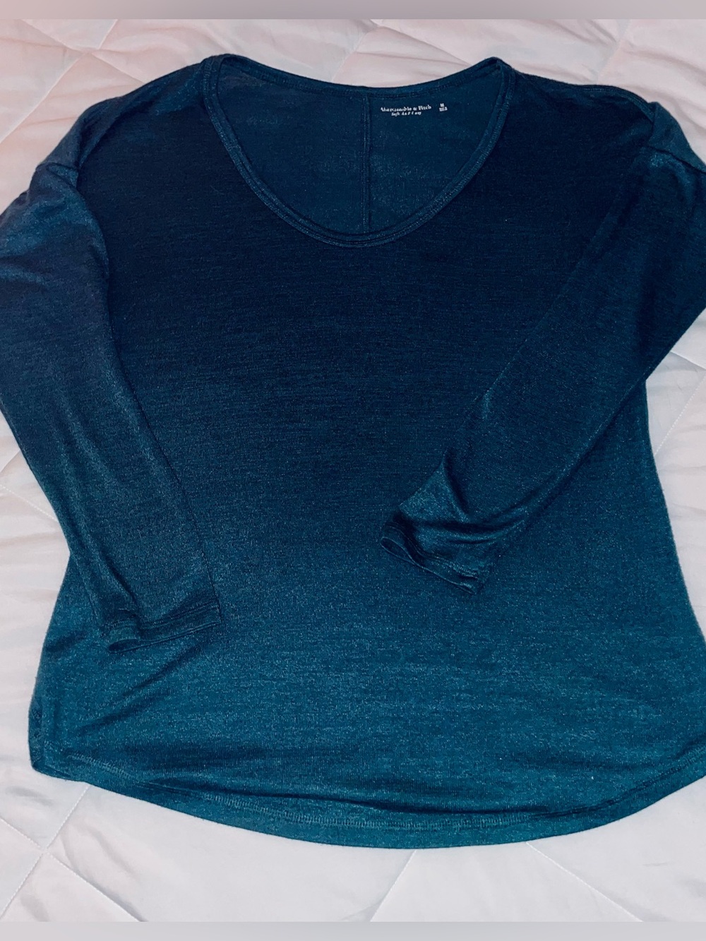 Abercrombie & Fitch SoftAF Dark Green Long Sleeve Tunic Top Medium
